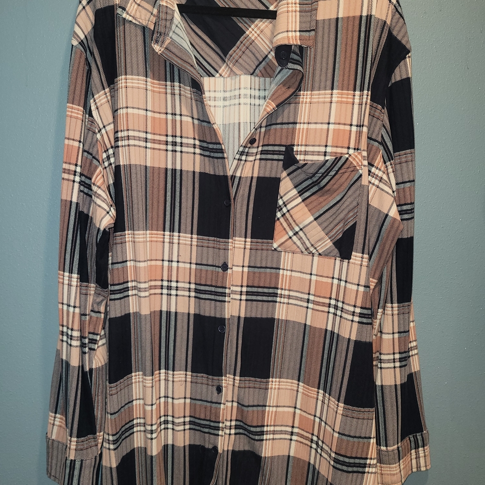 Plaid Button-Up Shirt